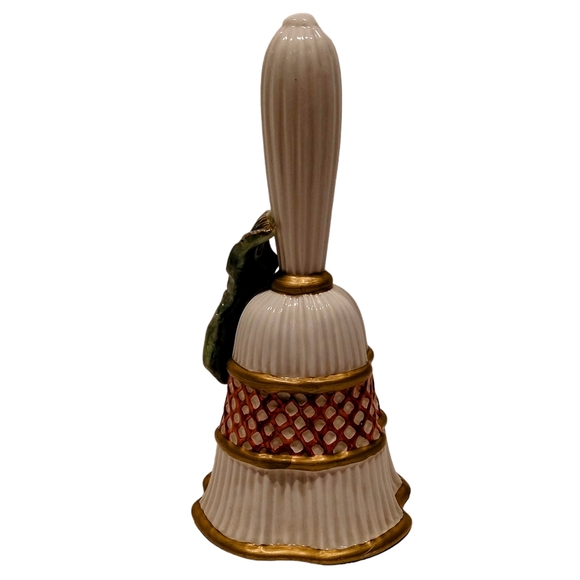 FITZ AND FLOYD Essentials Holly Berry Christmas Holiday bell no box perfect cond - Picture 3 of 6